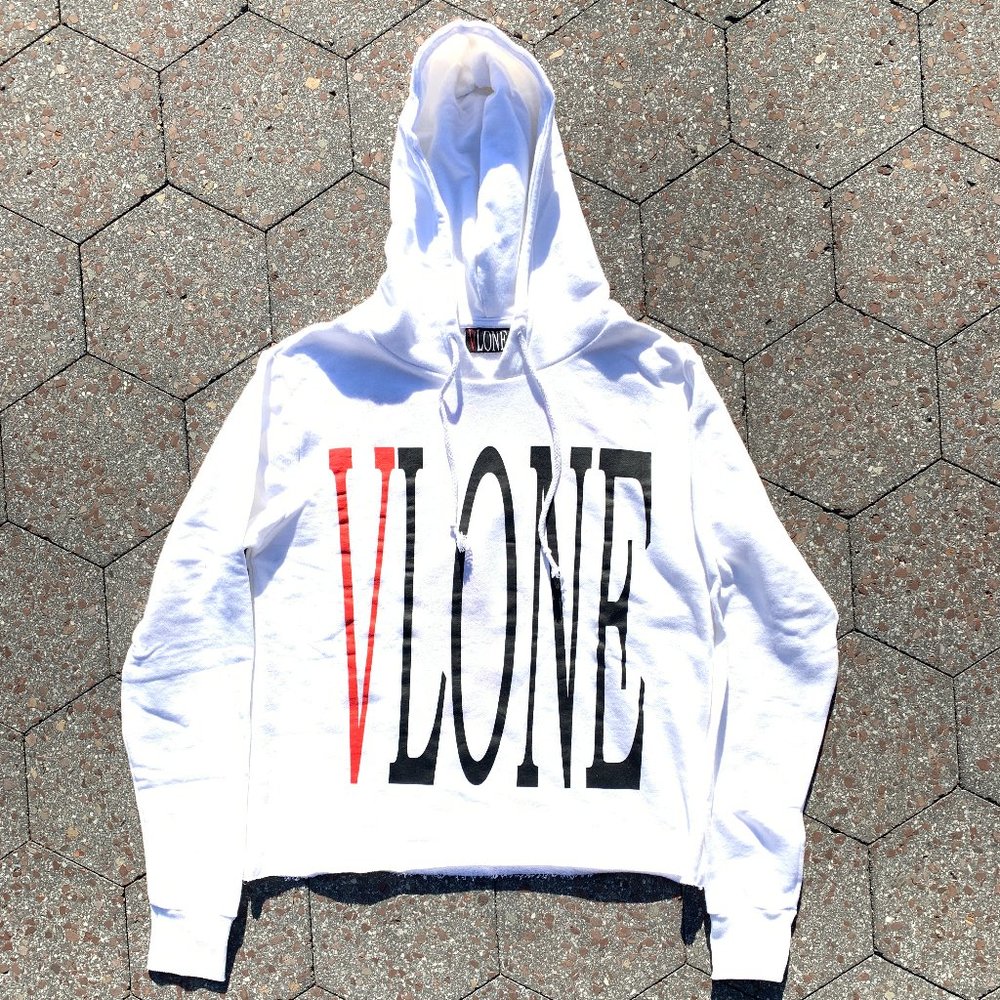 Vlone Reversible Red on White Hoodie Sweatshirt